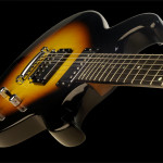 Flat top custom guitar, Basswood body, Sunburst finish. Clone model.