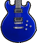 Flat top guitar, solid Alder body, Cobalt Blue finish. Clone model. Photo by Robert Stefanowicz.