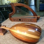 Repair and restring on old Wooden Harp and crack repair on Oud in Vancouver Canadaby Basone