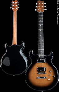 Flat top custom guitar, cedar top on basswood body, Sunburst. Clone model